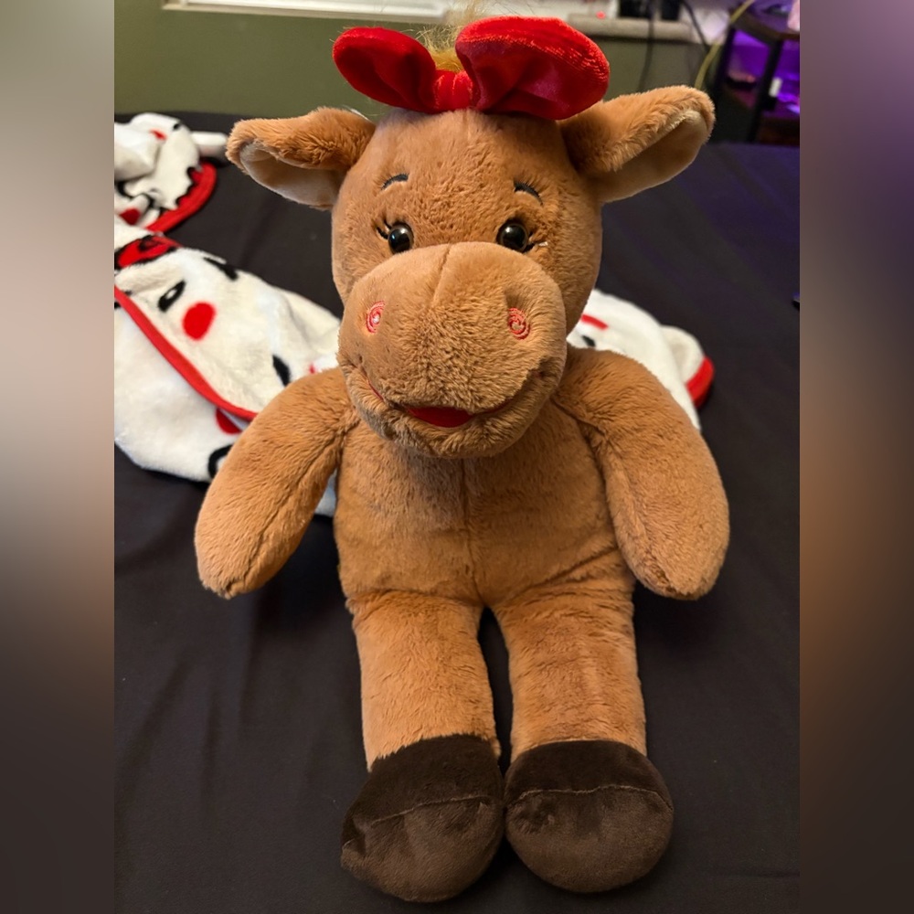 Build-A-Bear Brown and Red Stuffed Animal